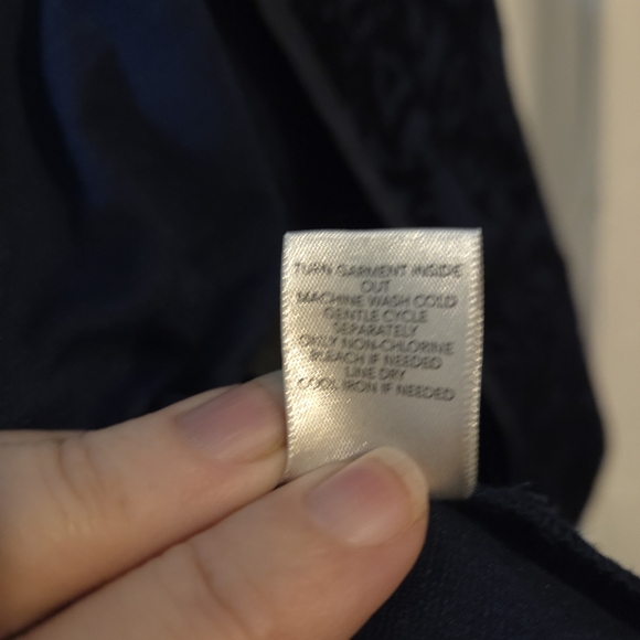 Christopher & Banks Black/Blue Floral Burnout Velvet Blazer/Jacket Size L - Picture 8 of 10